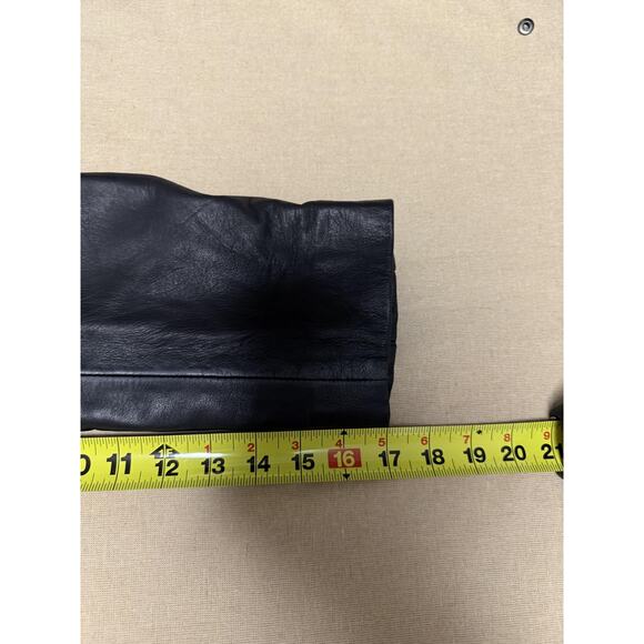 Barneys Originals Leather Jacket Womens 20 Black Biker Moto Asymmetrical Zip - Picture 14 of 16